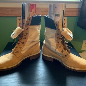 Womens Tall Brown Timerland Lace Up Boots Size 9